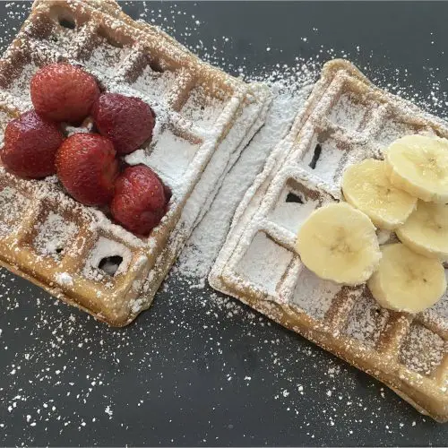 strawberry belgian waffles