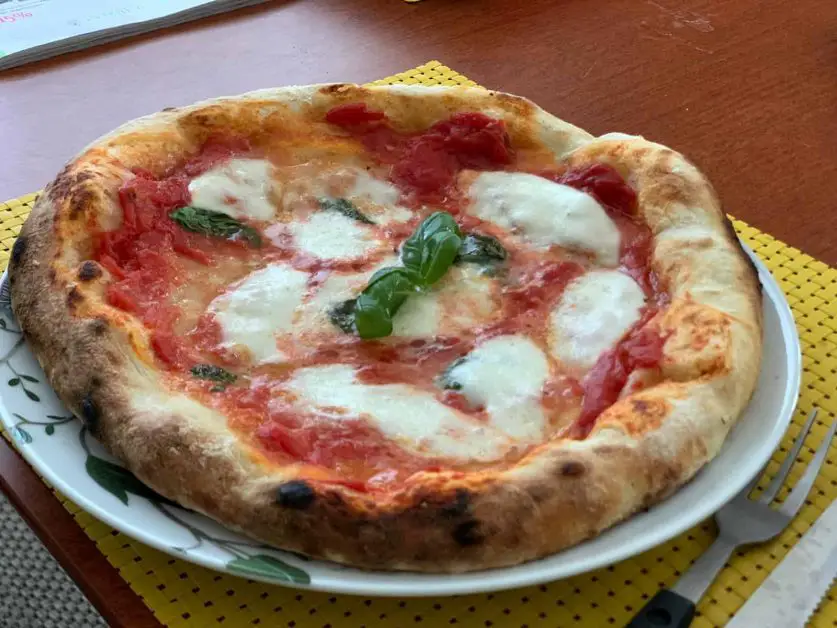 Neapolitan margherita pizza