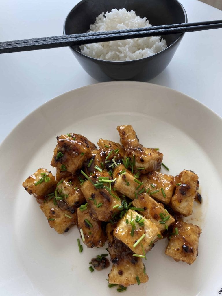 tofu with spicy garlic sauce internal