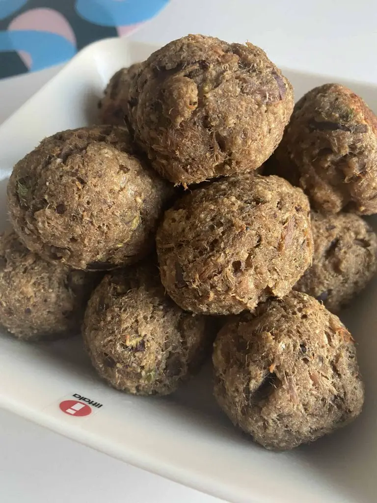 Easy eggplant and tuna balls