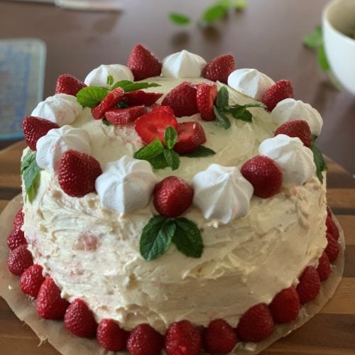 Strawberry birthday cake with buttercream 5 strawberry birthday cake with buttercream