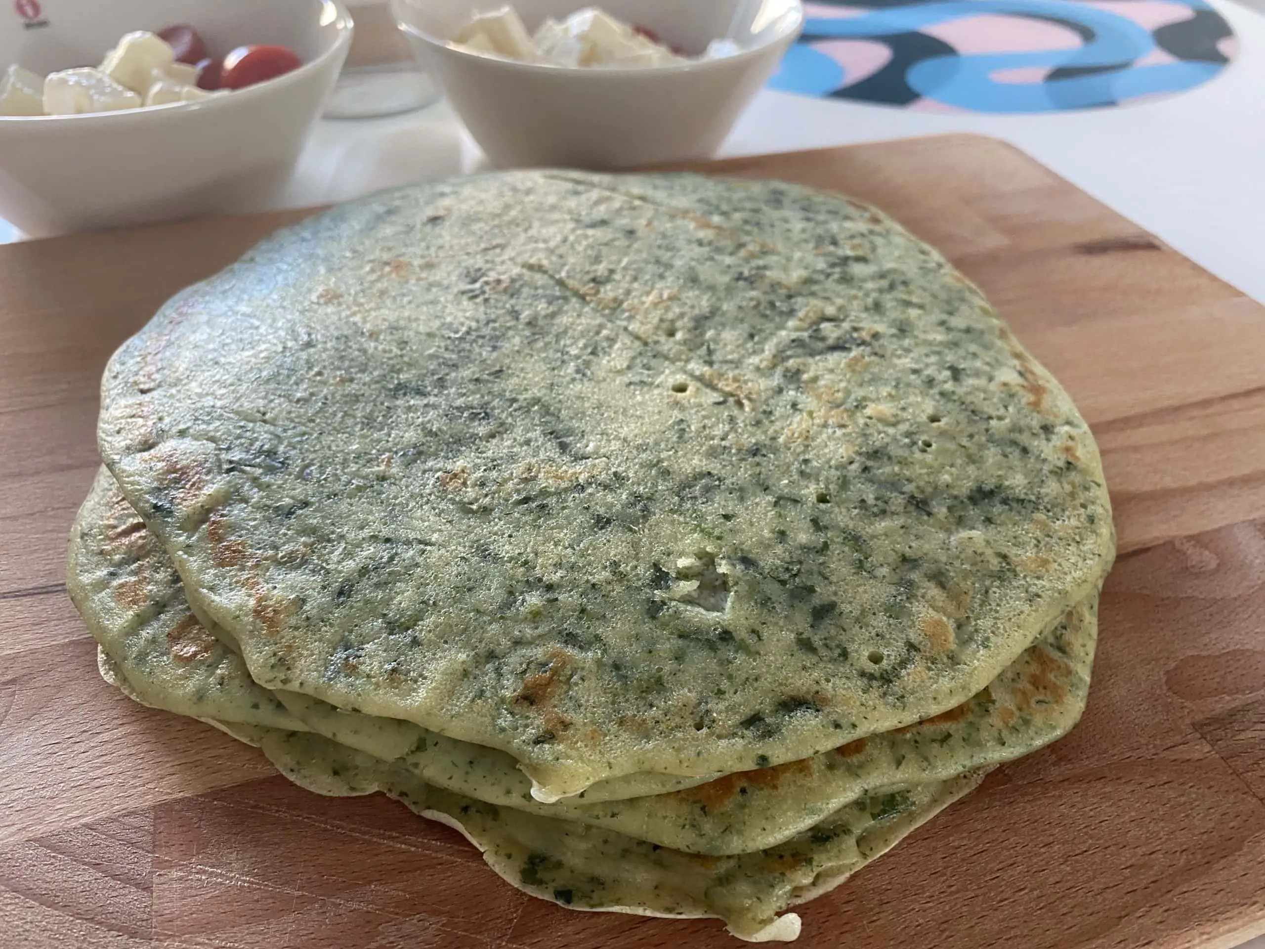 Finnish spinach pancakes