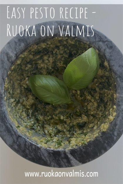 Easy pesto recipe Ruoka on valmis