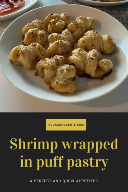 Shrimp wrapped in puff pastry