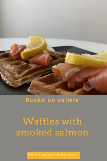 Waffles with salmon pinterest